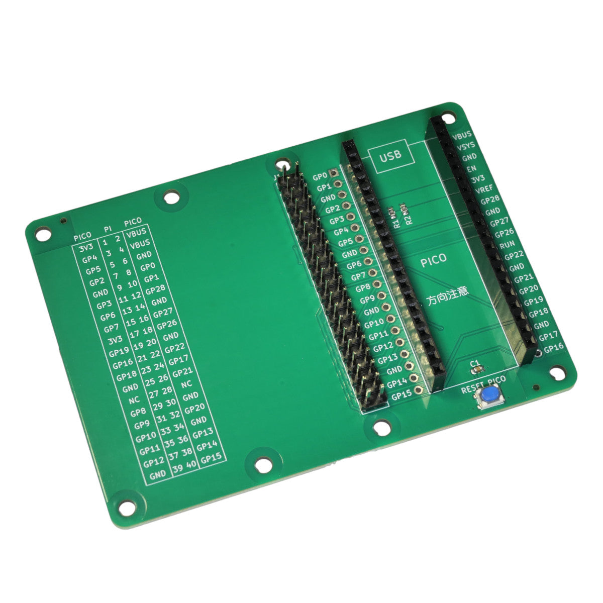 Raspberry Pi PicoにラズパイHATを取り付けるアダプター「RPP-HAT