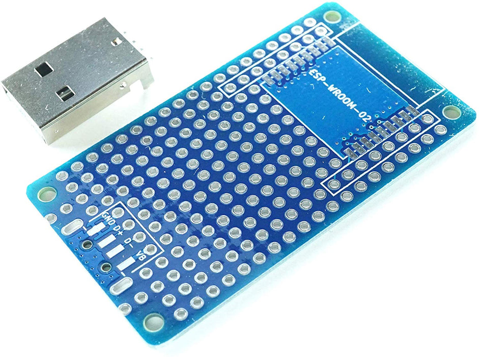 ESP-WROOM-02 プロト基板 S + USB TypeA