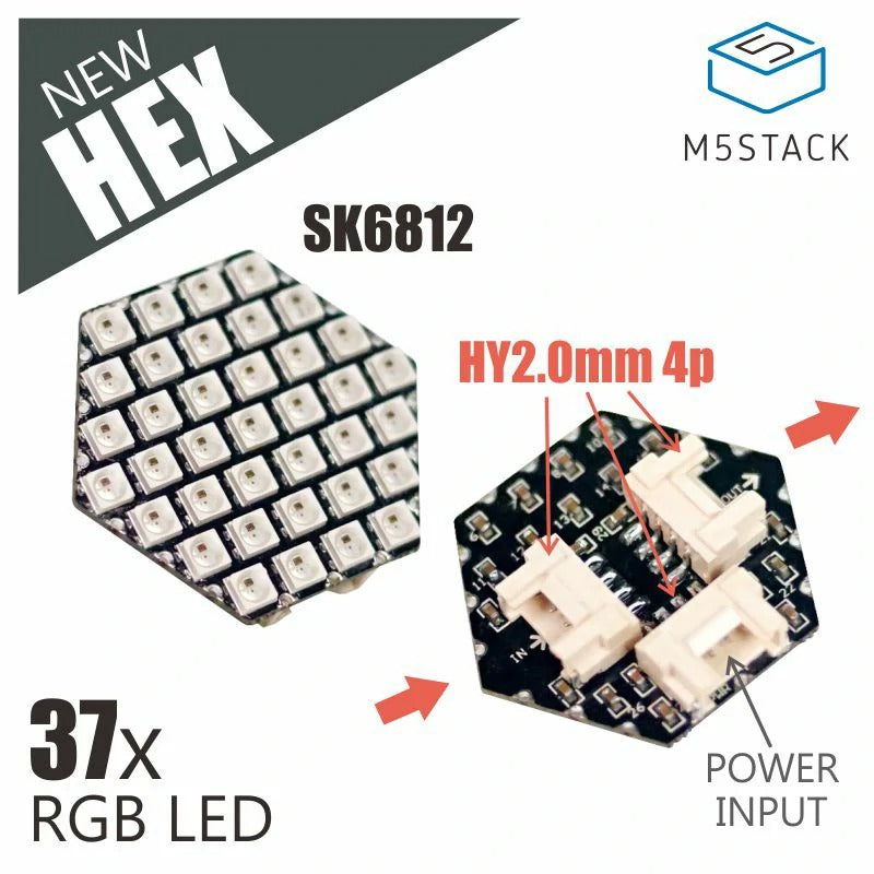 M5Stack用NeoPixel互換LED搭載 HEXボード — スイッチサイエンス