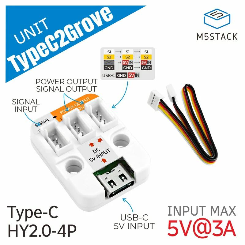 M5Stack USB TypeC2Grove外部電源供給ユニット — スイッチサイエンス